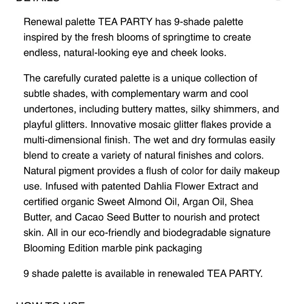 Dear dahlia secret garden party shadow palette- Tea Party - Picture 9 of 10